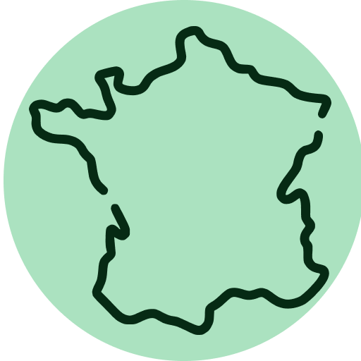 Icône France avec cercle